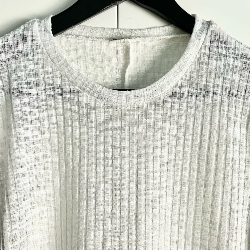 Free People Intimately Aura Layering Top in White Size L EUC